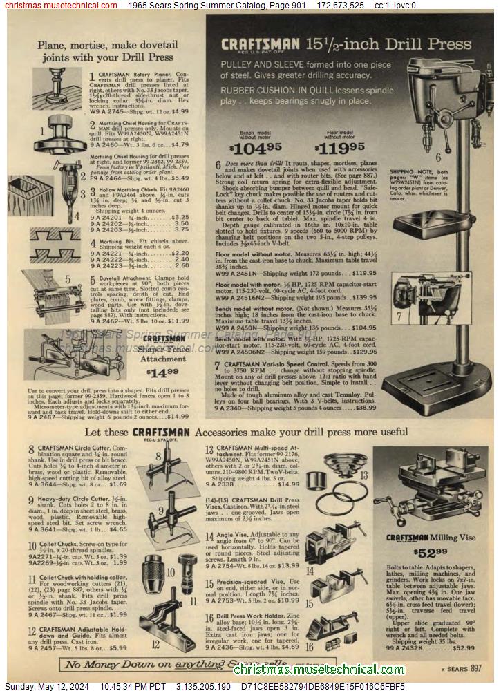 1965 Sears Spring Summer Catalog, Page 901