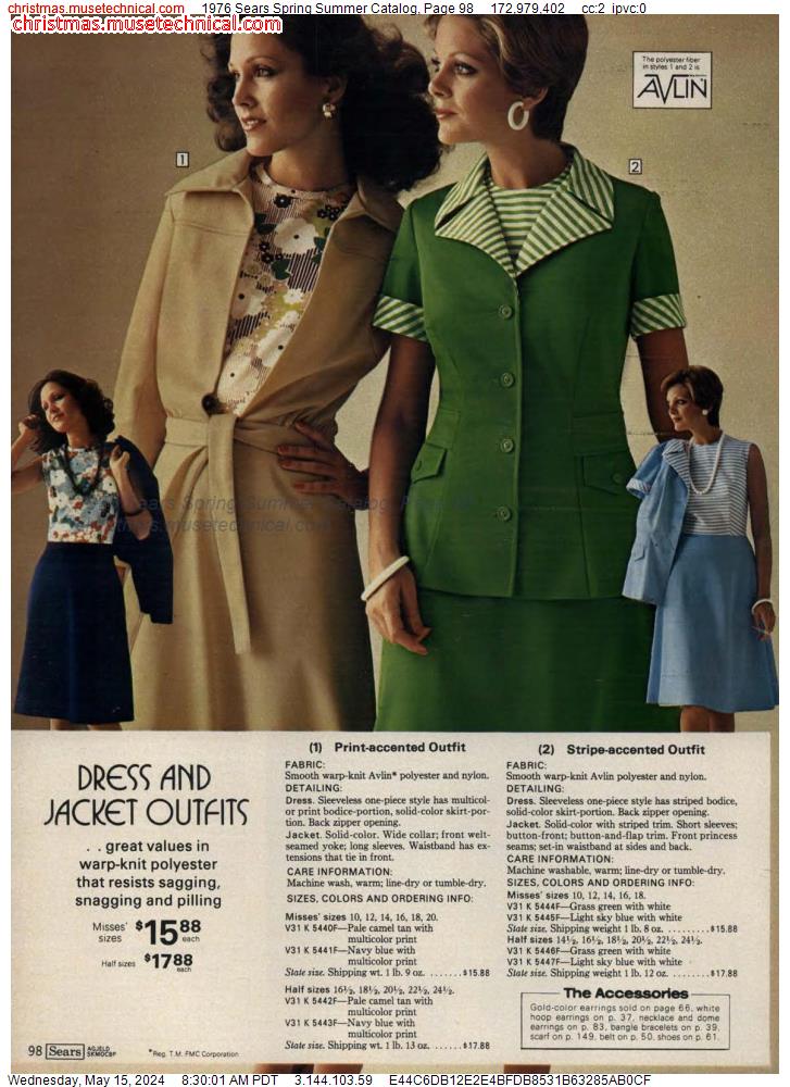 1976 Sears Spring Summer Catalog, Page 98