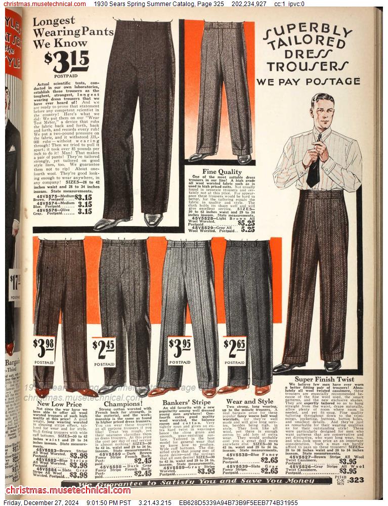 1930 Sears Spring Summer Catalog, Page 325