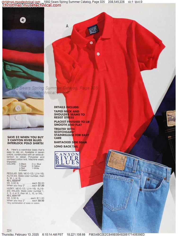 1992 Sears Spring Summer Catalog, Page 325