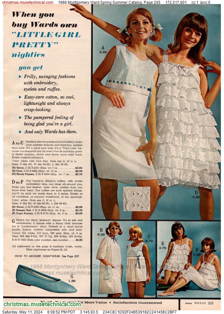 1966 Montgomery Ward Spring Summer Catalog, Page 205