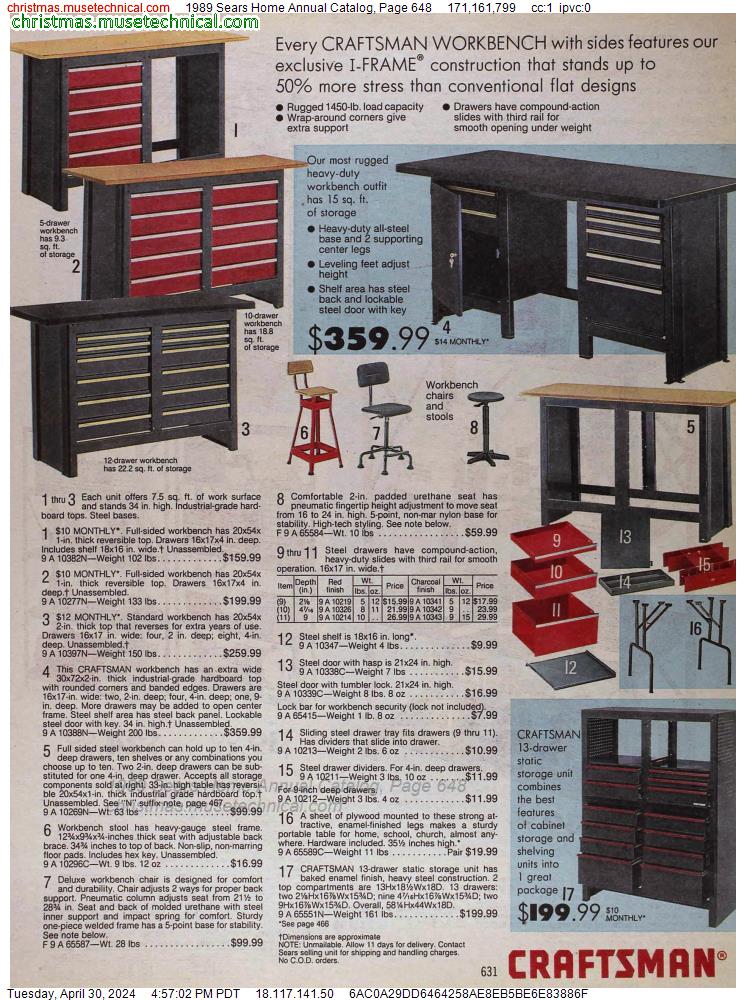 1989 Sears Home Annual Catalog, Page 648