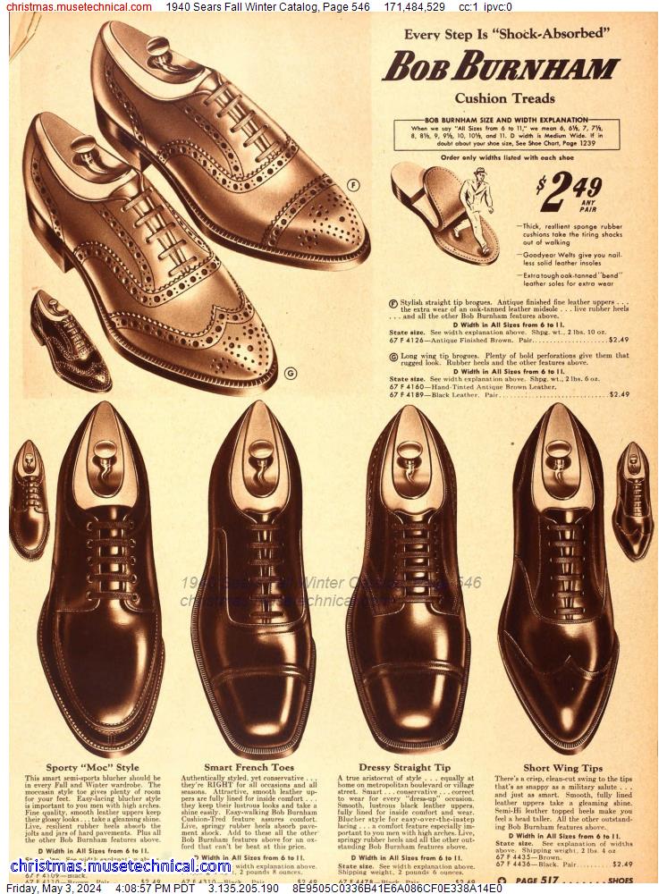 1940 Sears Fall Winter Catalog, Page 546