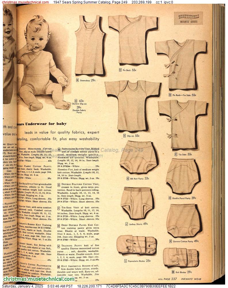 1947 Sears Spring Summer Catalog, Page 249