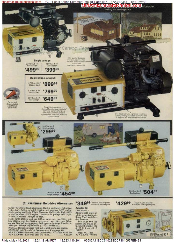 1979 Sears Spring Summer Catalog, Page 817