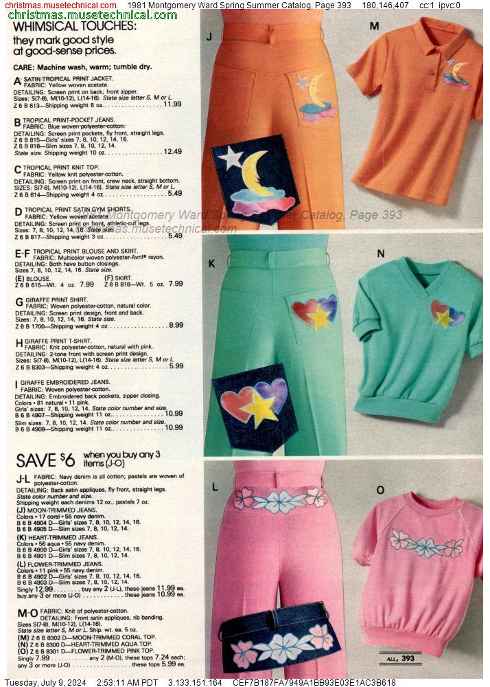 1981 Montgomery Ward Spring Summer Catalog, Page 393