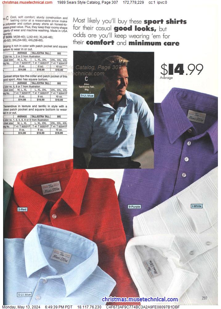 1989 Sears Style Catalog, Page 307