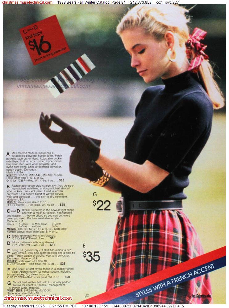 1988 Sears Fall Winter Catalog, Page 81