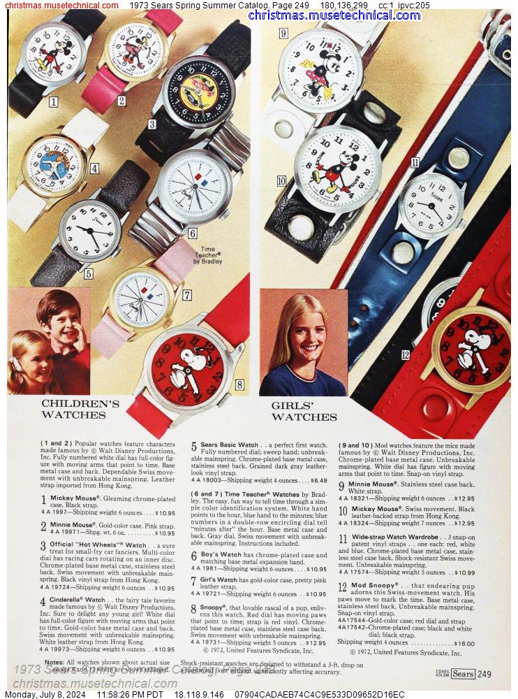 1973 Sears Spring Summer Catalog, Page 249