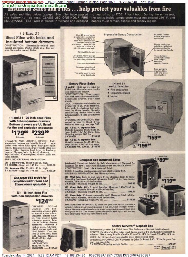 1978 Sears Spring Summer Catalog, Page 1021