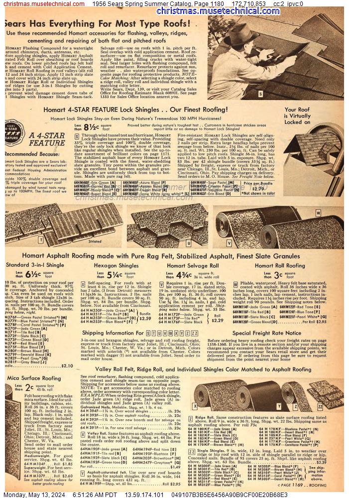 1956 Sears Spring Summer Catalog, Page 1180