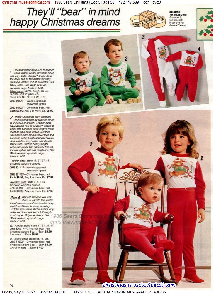 1986 Sears Christmas Book, Page 58
