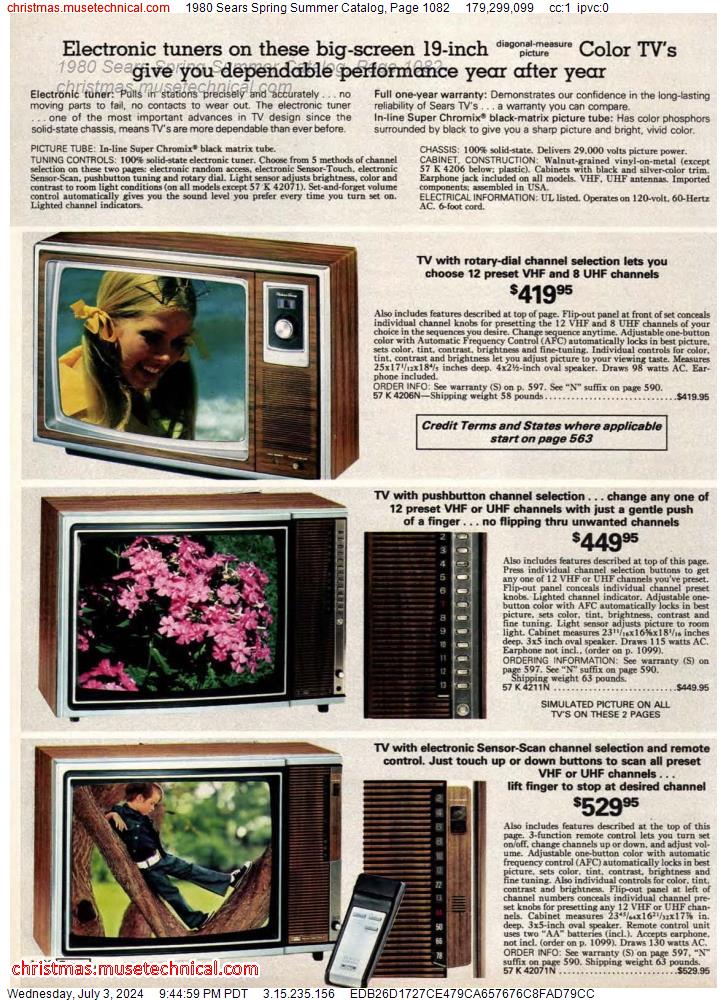 1980 Sears Spring Summer Catalog, Page 1082