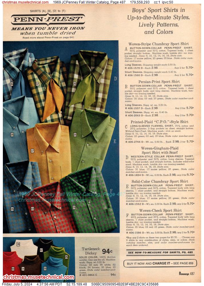 1969 JCPenney Fall Winter Catalog, Page 487