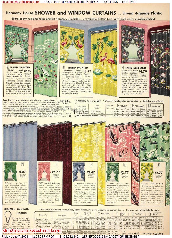 1952 Sears Fall Winter Catalog, Page 674