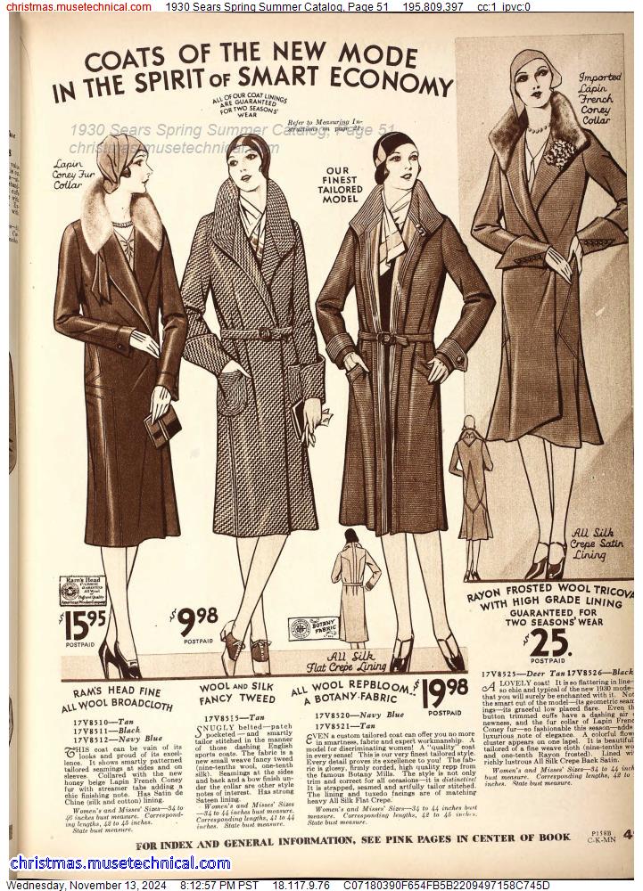 1930 Sears Spring Summer Catalog, Page 51