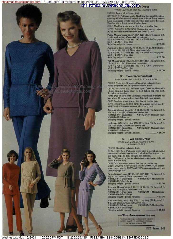 1980 Sears Fall Winter Catalog, Page 341