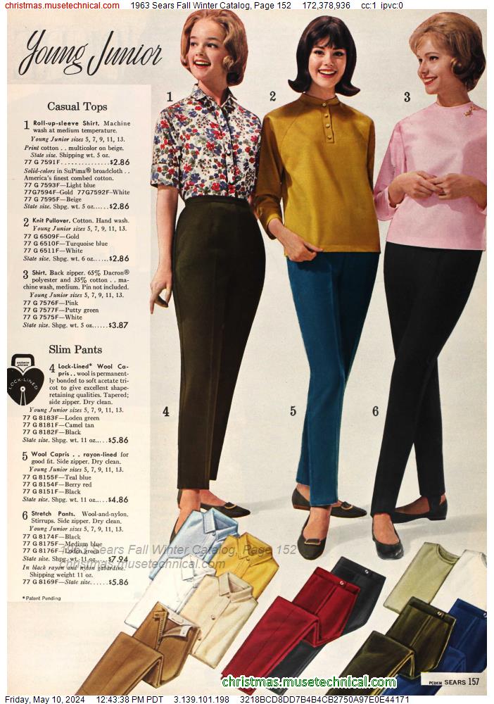 1963 Sears Fall Winter Catalog, Page 152