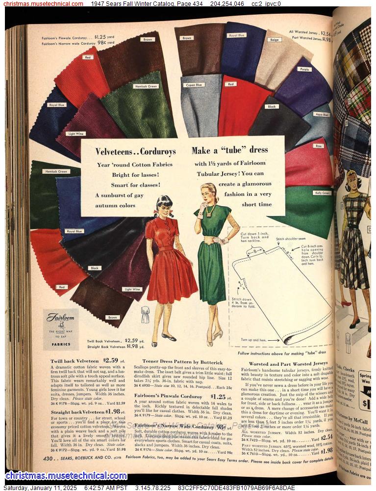 1947 Sears Fall Winter Catalog, Page 434