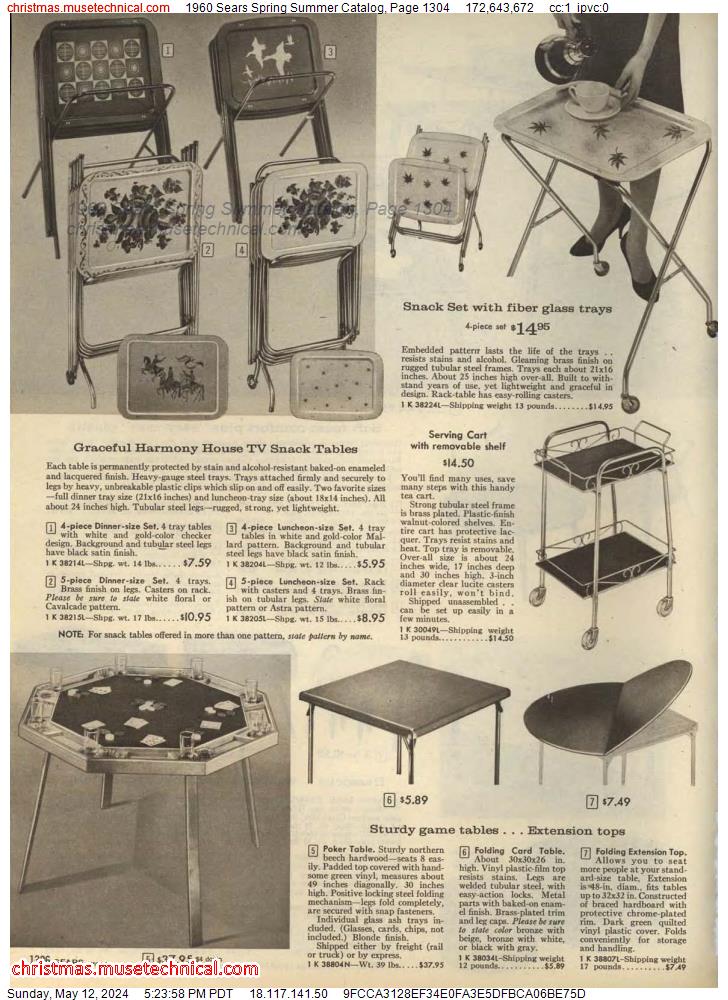 1960 Sears Spring Summer Catalog, Page 1304