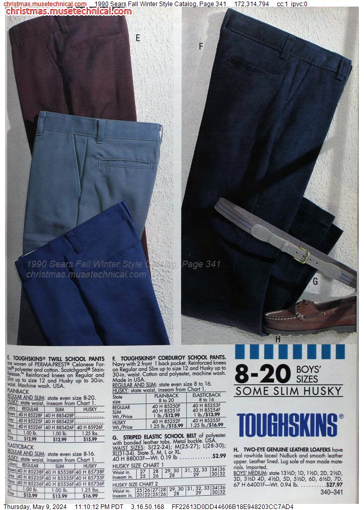 1990 Sears Fall Winter Style Catalog, Page 341