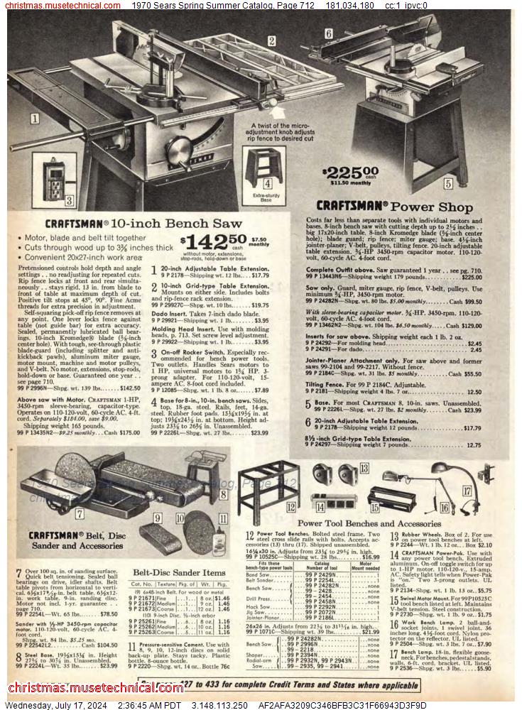 1970 Sears Spring Summer Catalog, Page 712