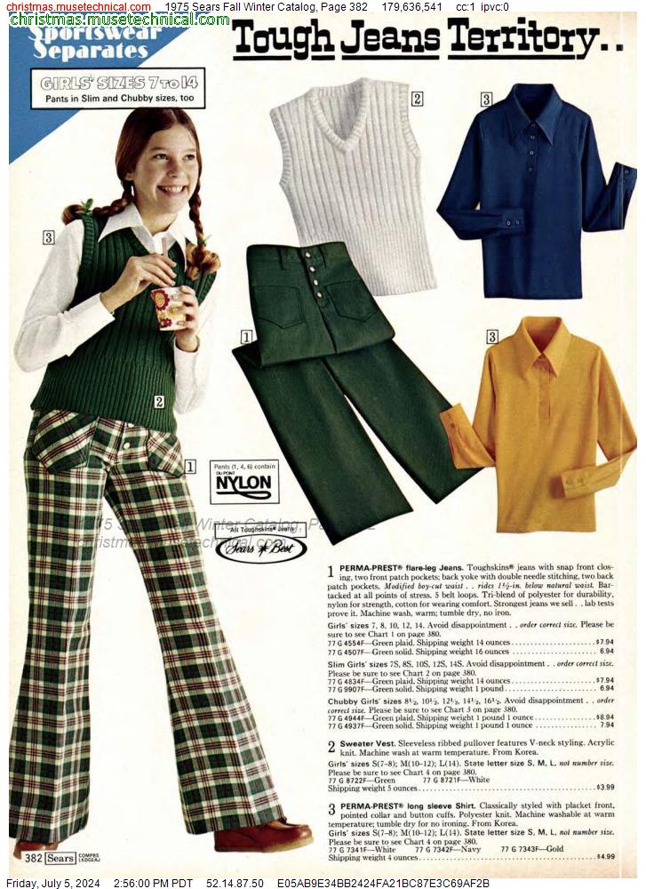 1975 Sears Fall Winter Catalog, Page 382