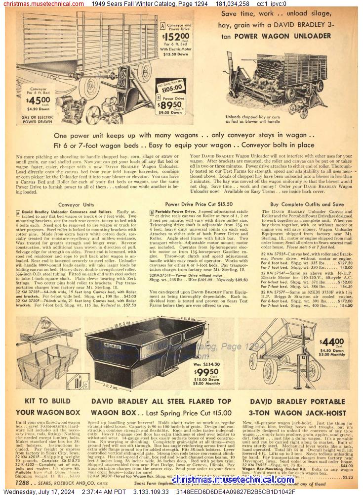 1949 Sears Fall Winter Catalog, Page 1294