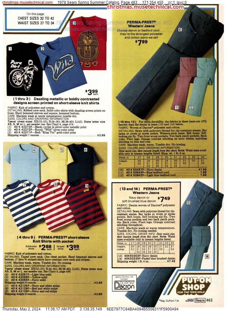 1978 Sears Spring Summer Catalog, Page 463