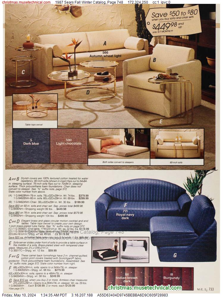 1987 Sears Fall Winter Catalog, Page 748