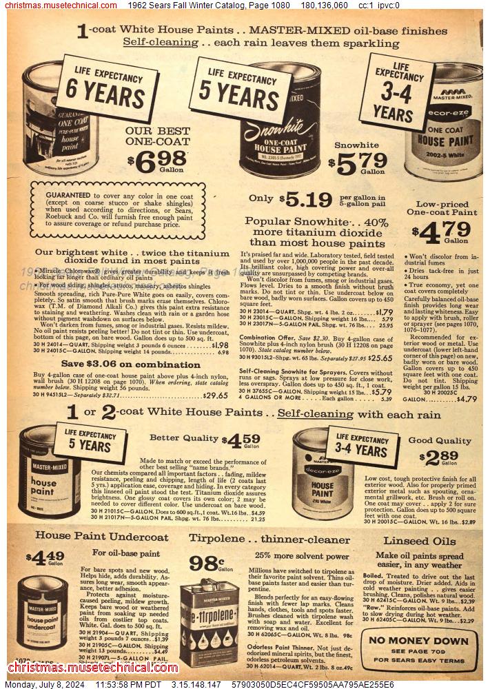 1962 Sears Fall Winter Catalog, Page 1080