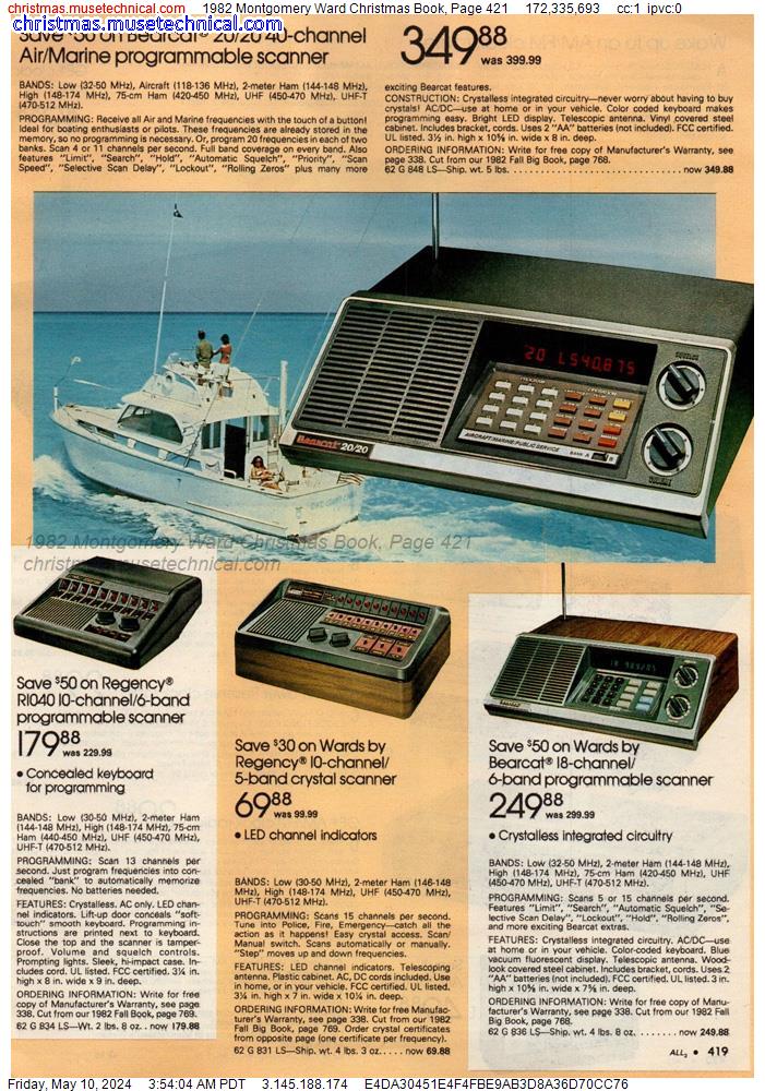 1982 Montgomery Ward Christmas Book, Page 421