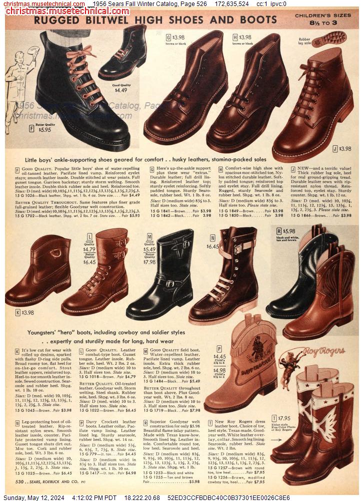 1956 Sears Fall Winter Catalog, Page 526