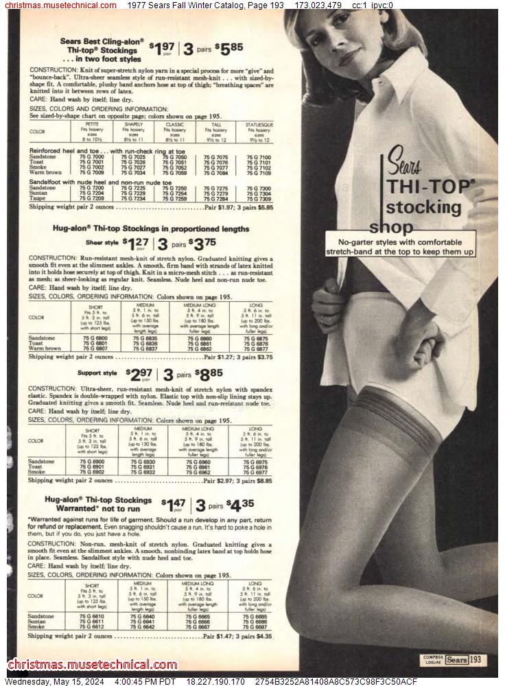 1977 Sears Fall Winter Catalog, Page 193