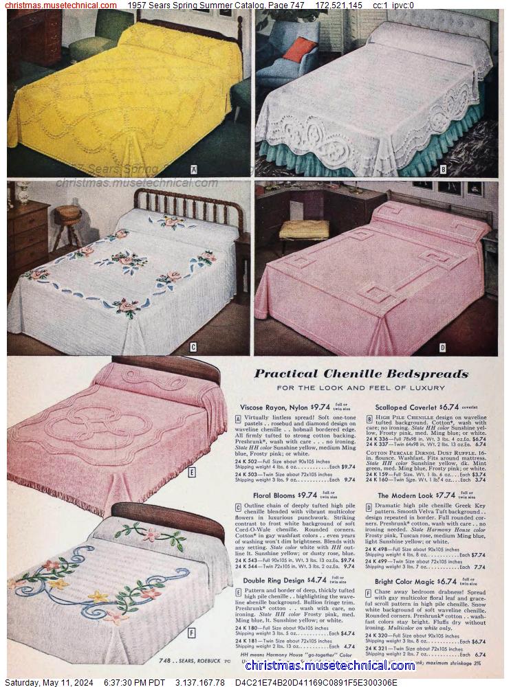 1957 Sears Spring Summer Catalog, Page 747