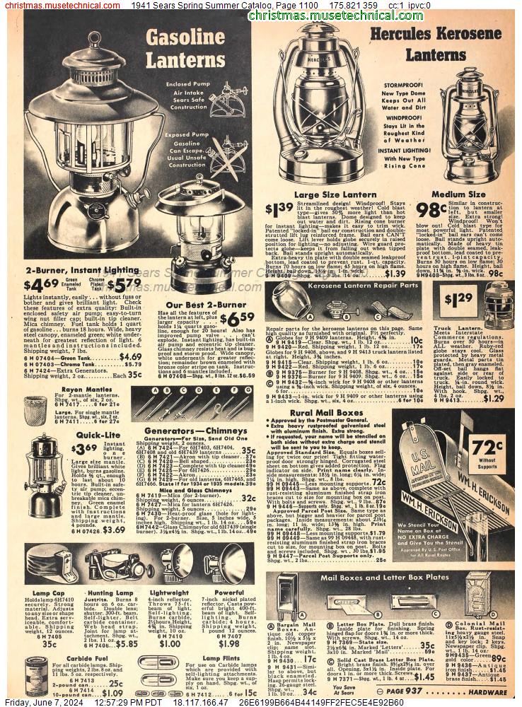 1941 Sears Spring Summer Catalog, Page 1100