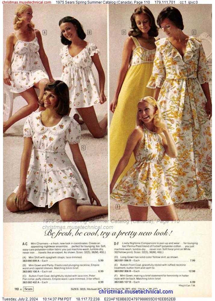 1975 Sears Spring Summer Catalog (Canada), Page 110