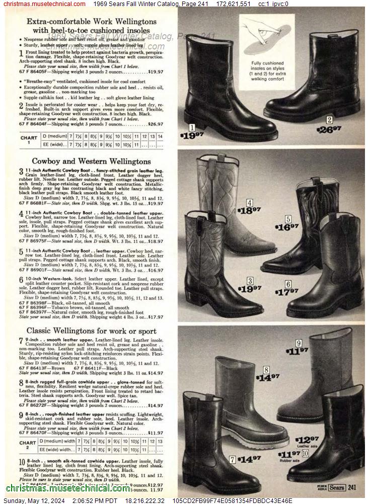 1969 Sears Fall Winter Catalog, Page 241