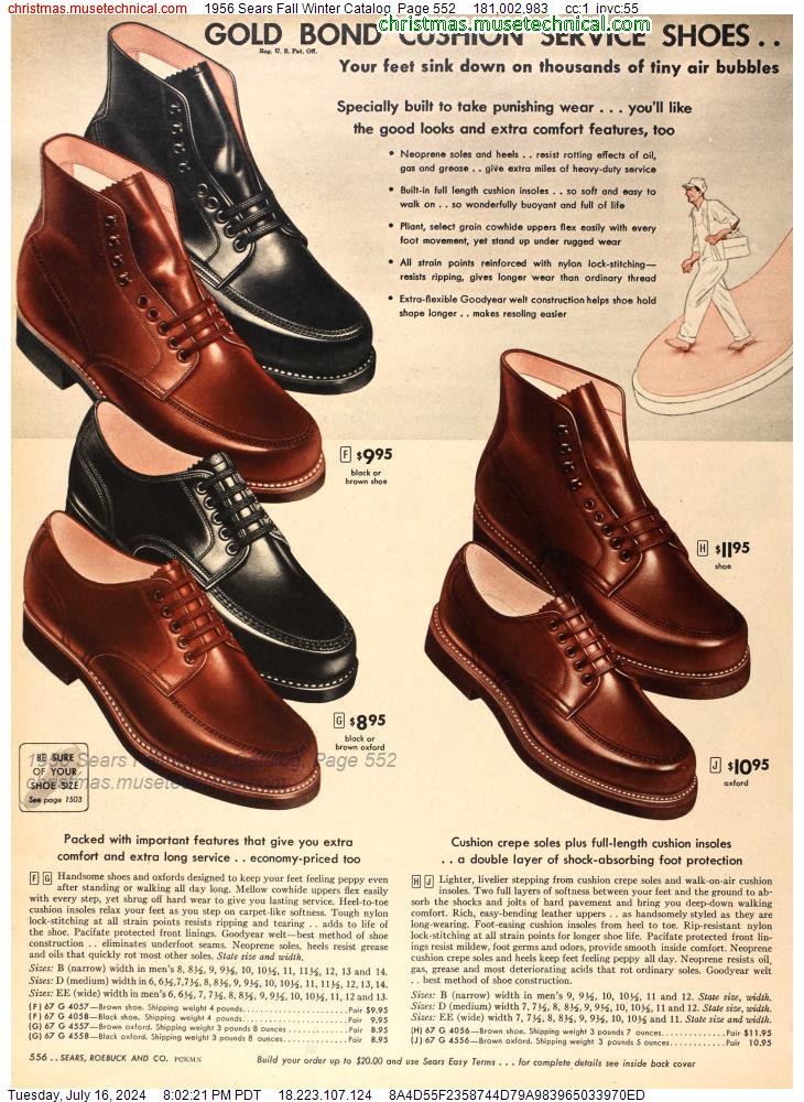 1956 Sears Fall Winter Catalog, Page 552
