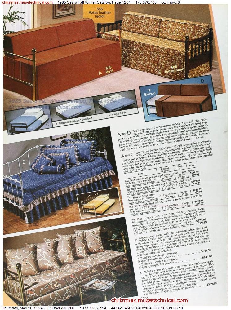 1985 Sears Fall Winter Catalog, Page 1264