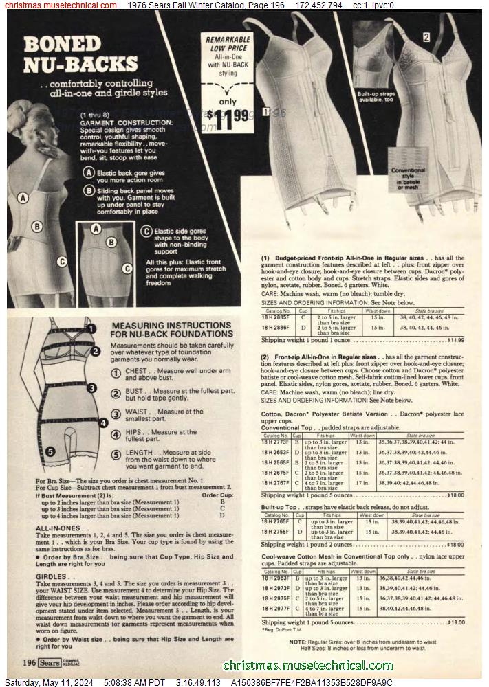 1976 Sears Fall Winter Catalog, Page 196