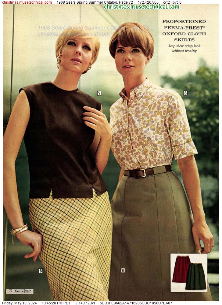 1968 Sears Spring Summer Catalog, Page 72