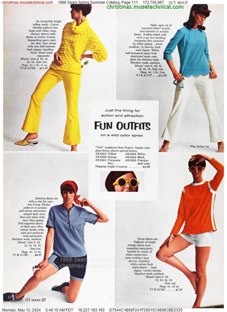 1966 Sears Spring Summer Catalog, Page 111