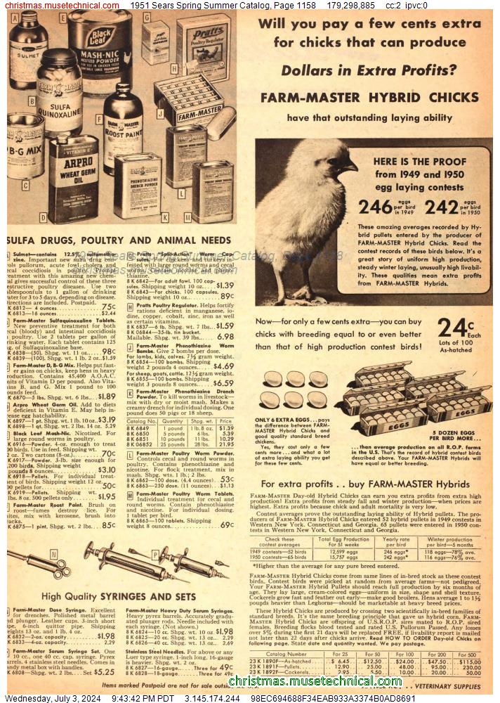 1951 Sears Spring Summer Catalog, Page 1158