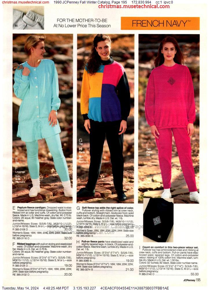 1990 JCPenney Fall Winter Catalog, Page 195