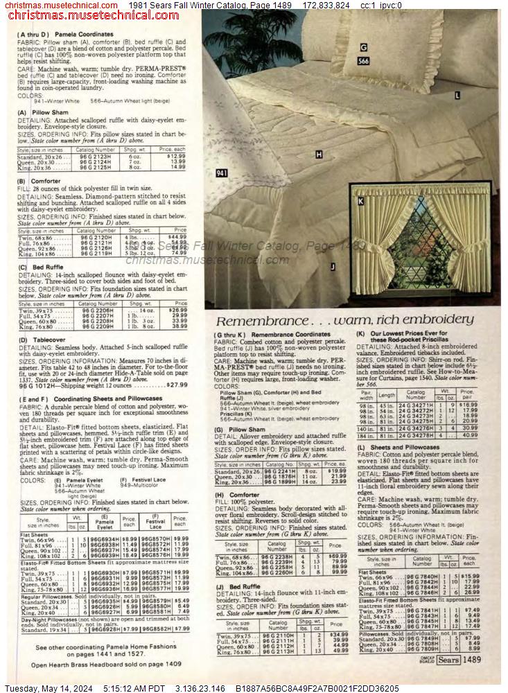 1981 Sears Fall Winter Catalog, Page 1489