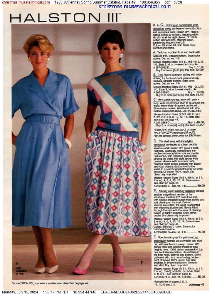 1986 JCPenney Spring Summer Catalog, Page 49
