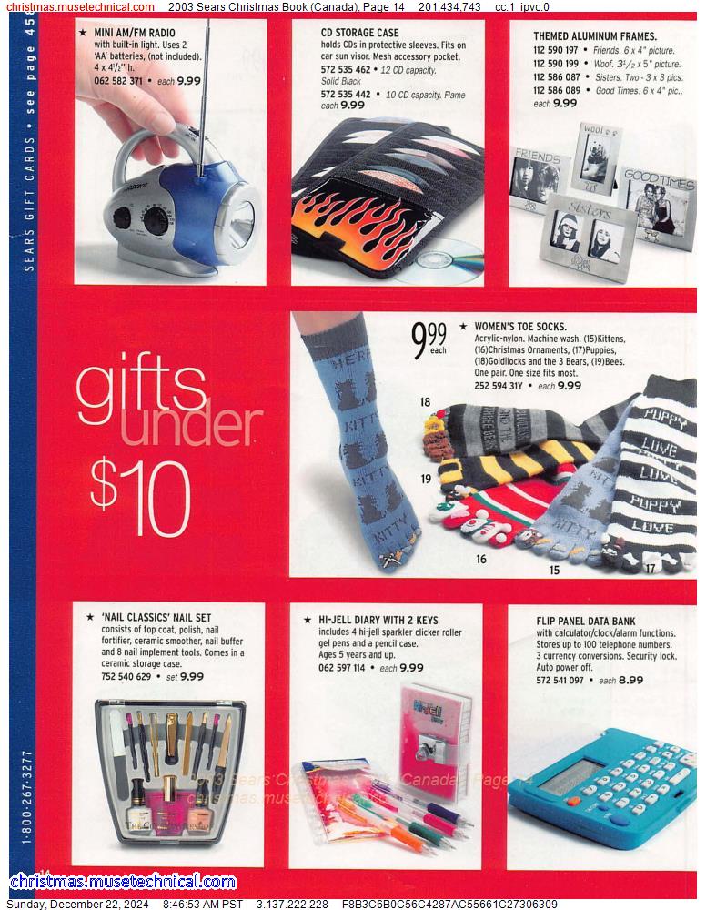 2003 Sears Christmas Book (Canada), Page 14