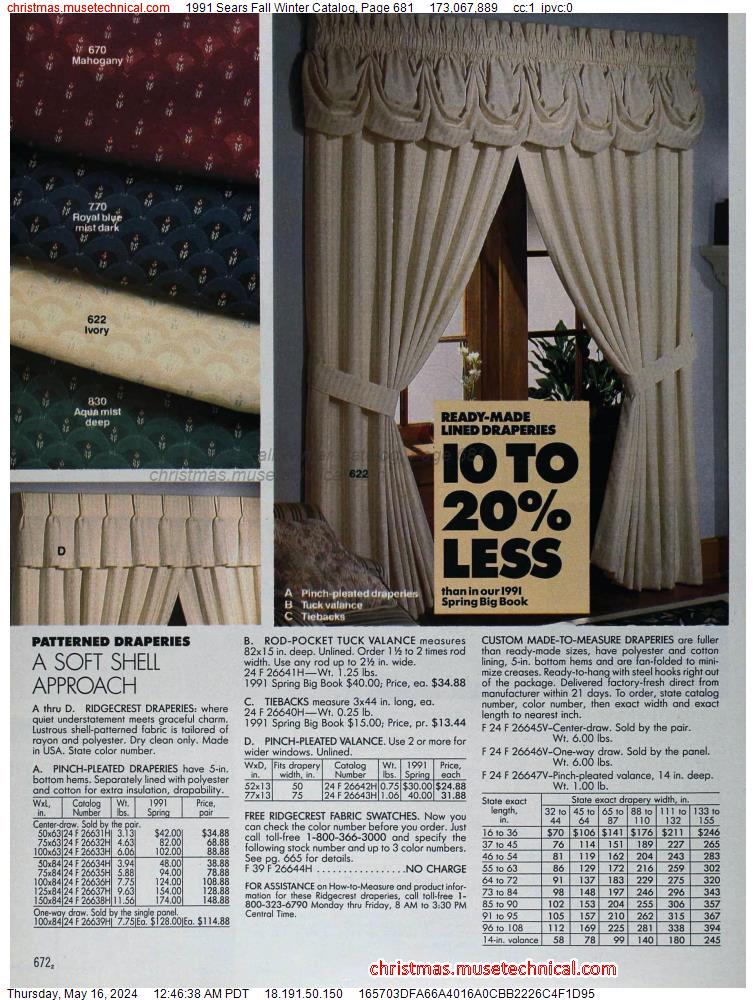 1991 Sears Fall Winter Catalog, Page 681