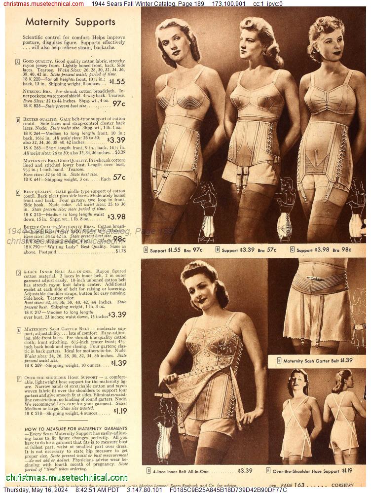 1944 Sears Fall Winter Catalog, Page 189